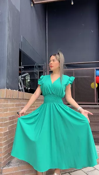 Vestido Verde Bolero