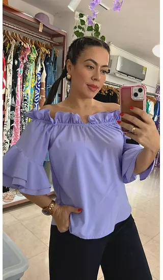 Blusa Lila Con Mangas – Dulzura Y Estilo