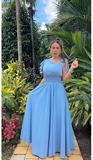 Vestido Largo - Manga Bolero – Elegancia Asimétrica