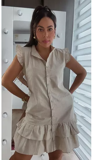 Vestido Caqui – Dulzura Pastel