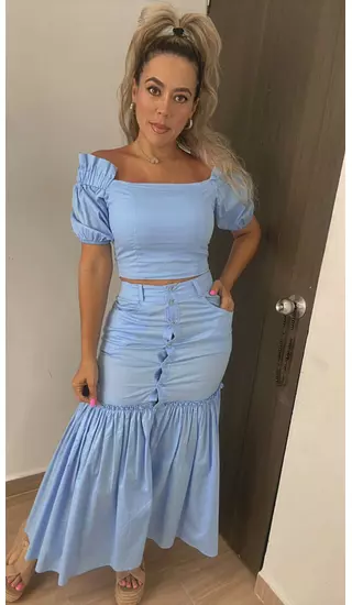 Set Falda Y Blusa – Elegancia Popelina