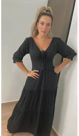 Vestido Largo Negro – Clásico Y Elegante