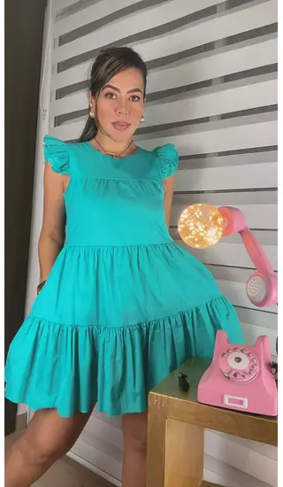 Vestido Corto Agua Marina – Frescura Y Estilo Elegante