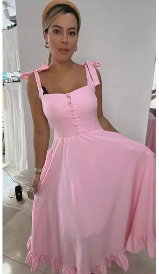 Vestido Largo Con Botones – Chic Funcional