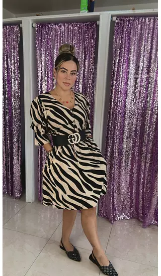 Vestido Animal Print – Chic Atemporal