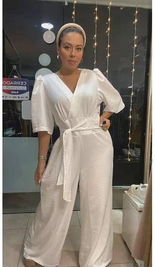 Enterizo Blanco Cruzado – Elegante Y Atemporal