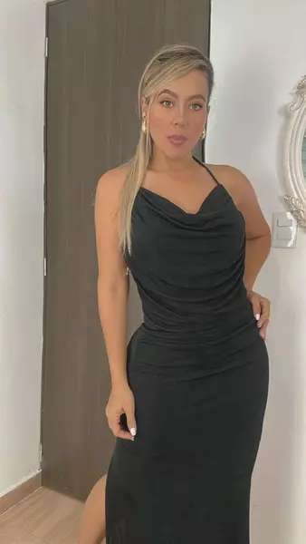 Vestido Brillante Negro