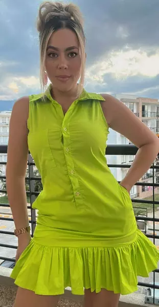 Vestido Verde Biche