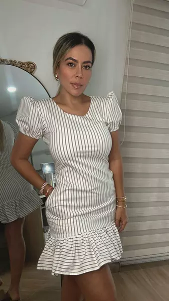 Vestido Rayas Oscuras