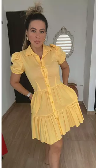 Vestido Amarillo – Dulzura Y Elegancia