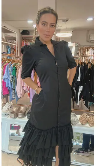 Vestido Negro Casual – Versátil Y Chic