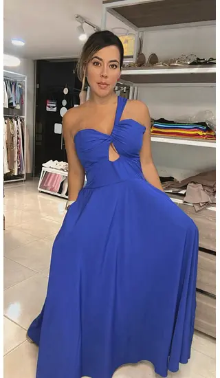 Vestido Azul – Color Y Estilo Sofisticado
