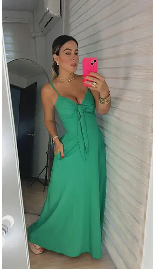 Vestido Verde – Estilo Flow Y Elegancia