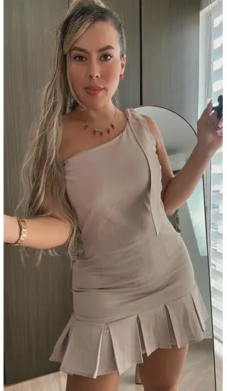 Vestido Camel Moño – Elegancia Y Comodidad