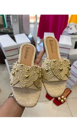 Sandalias Planas En Yute Frescas