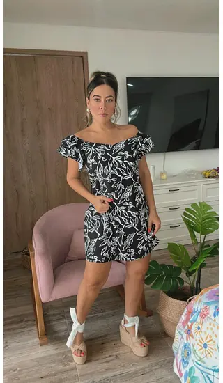 Vestido Corto Femenino Estampado