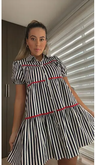 Vestido Corto Multicolor Importado