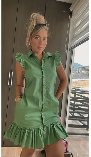 Vestido Verde – Estilo Fresco