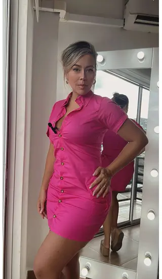 Vestido Cargo Fucsia Moderno