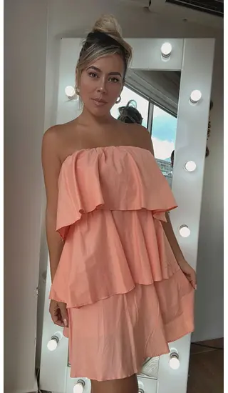 Vestido Corto Salmon