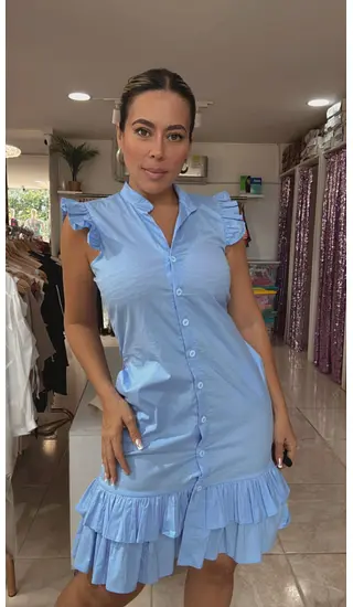 Vestido Azul Bebé – Dulzura Pastel