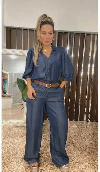 Conjunto Pantalon Y Blusa En Jean