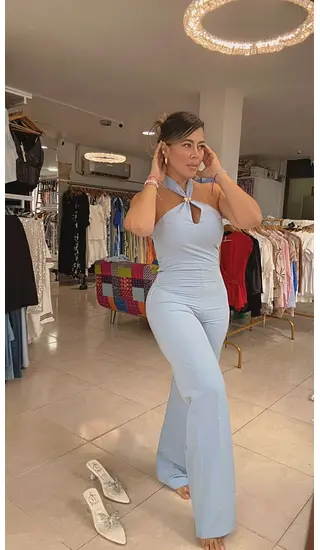 Enterizo Elegancia Celeste