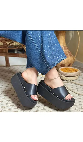 Sandalias Plataforma Negras Chic 👡✨