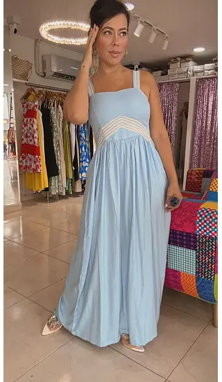 Vestido Largo Cielo Elegante