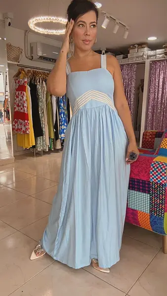 Vestido Largo Cielo Elegante