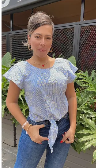 Blusa Flor De Cielo💙