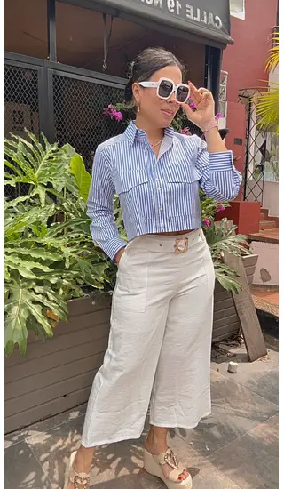 Pantalon Palazzo Blanco