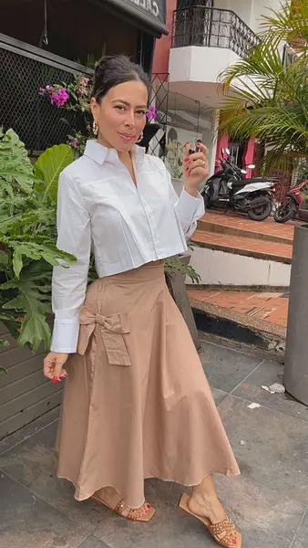 Falda Larga Camel