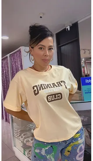 Camiseta Amarillo Bebé - Estampada