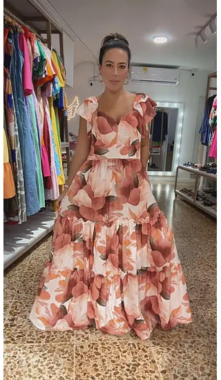 Vestido Terracota Bloom 🌺