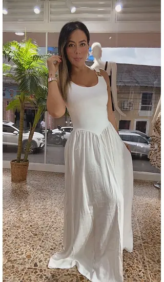 Vestido Largo Blanco Serenity