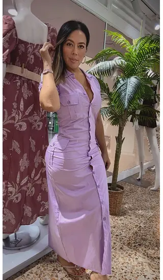 Vestido Cargo Lila