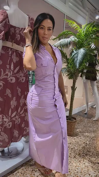 Vestido Cargo Lila