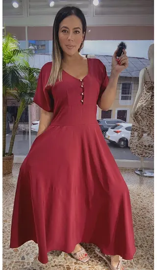 Vestido Elegancia Vino