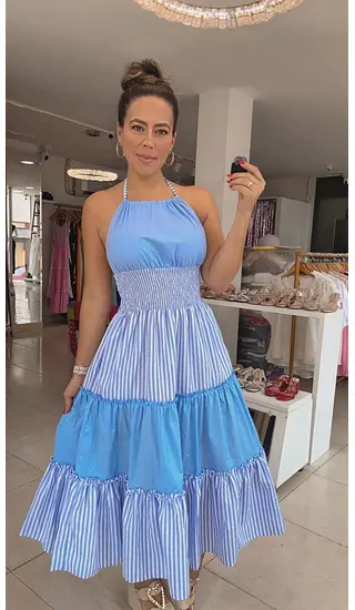 Vestido Celeste