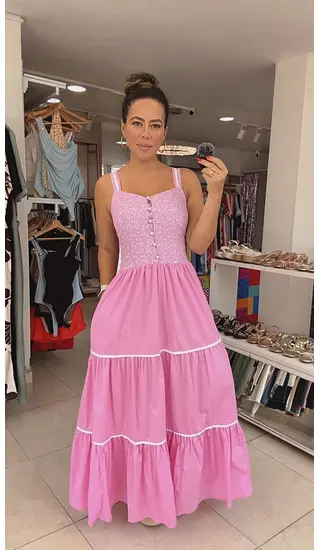 Vestido Rosa Pastel