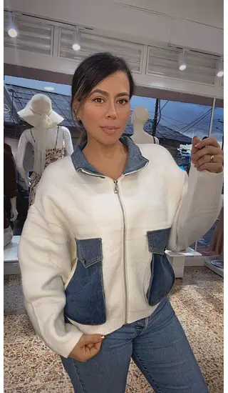 Chaqueta Denim Latte