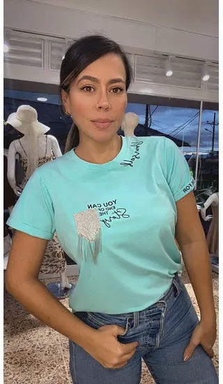 Camiseta De Algodón - Destellos Colgantes
