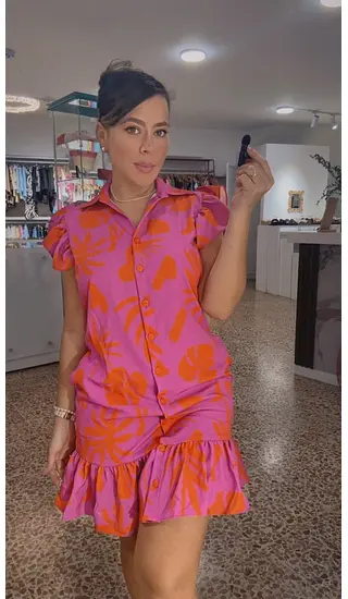 Vestido Camisero - Tropical
