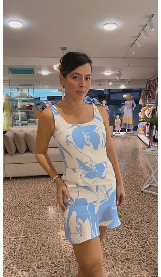 Vestido Corto - Cielo