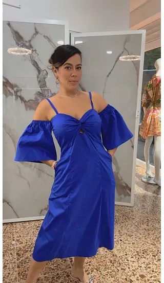 Vestido Azul Imperio
