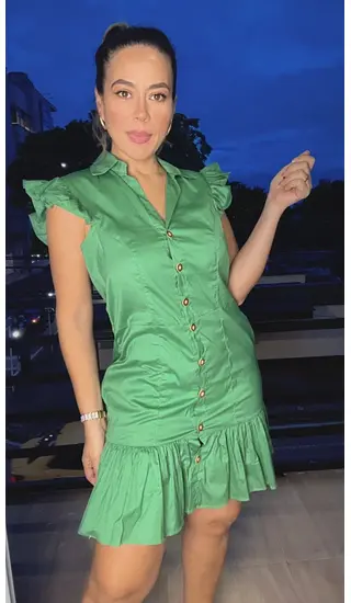 Vestido Camisero - Verde