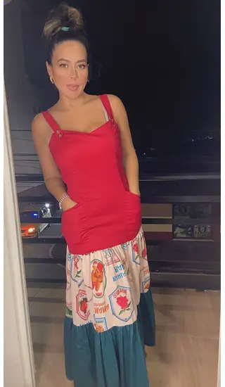 Vestido Rojo - Pisos Estampados