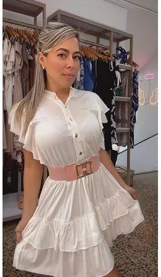 Vestido Corto - Tono Claro