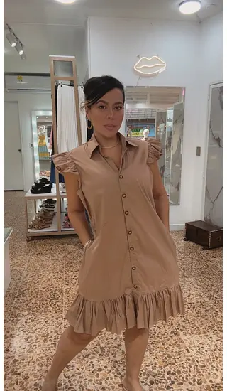 Vestido Clasicc Large - Camel